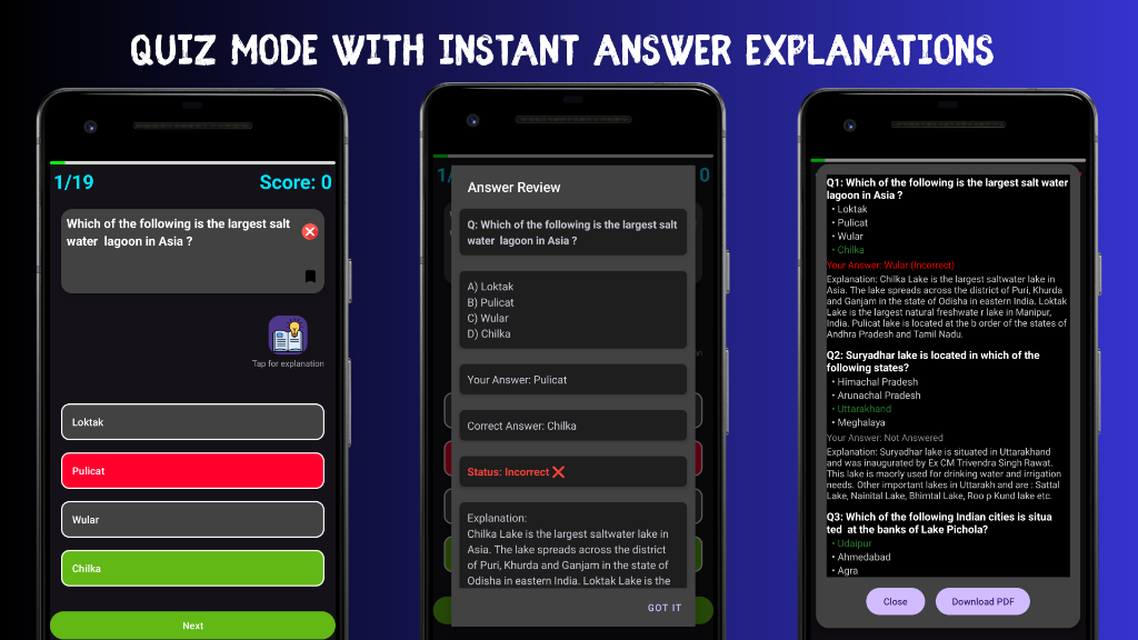 Quiz Mode with Explanations