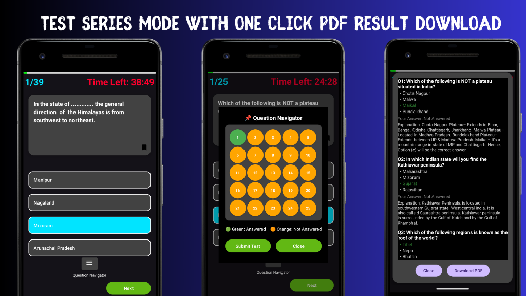 Test Series with PDF Download